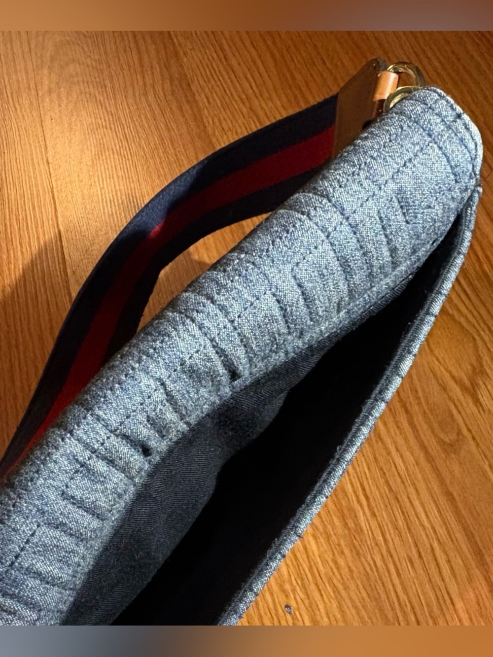 Tommy Hilfiger Denim Shoulder Bag with Red and Blue Strap Y2K - Picture 4 of 12